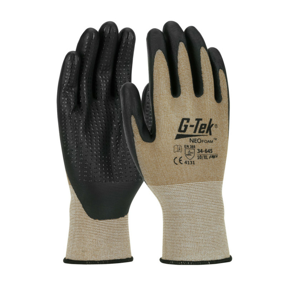Gants tricot g tek® enduit neofaom® beige noir t9 pip 34 645 9