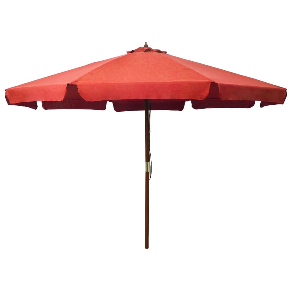 Parasol avec mÃ¢t en bois 330 cm Terre