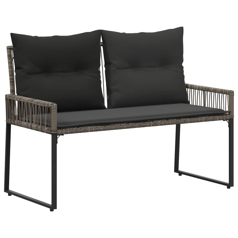 Banc extérieur 2 -seater 4 pc 110 x 59 x 82 cm polyrotin