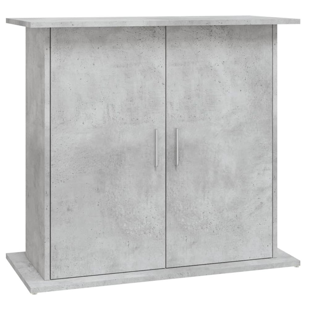 Support d'aquarium en béton gris 81 x 36 x 73 cm bois d'ingénierie