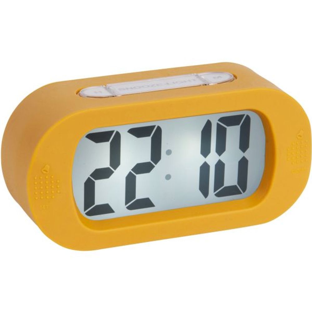 Réveil en silicone gummy jaune