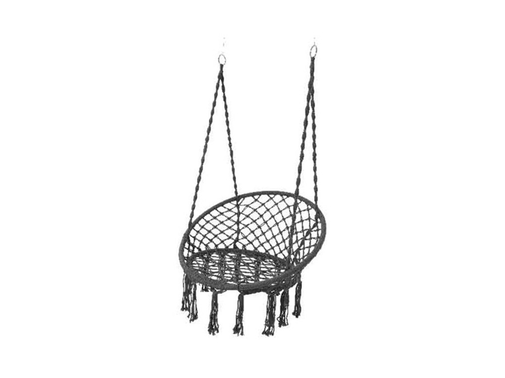 Chaise hamac avec franges gris