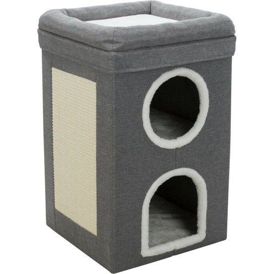 Cat tower saul, 39 x 39 x 64 cm, couleur gris, pour chat