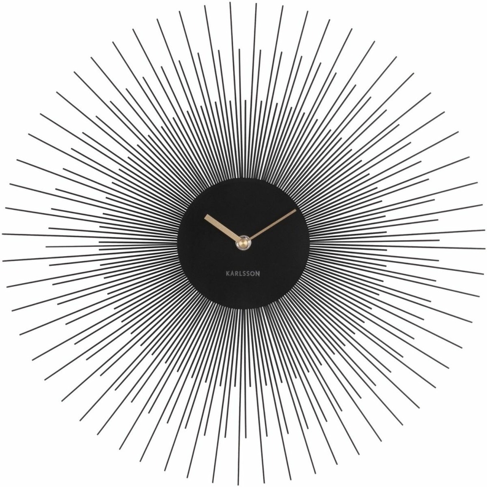 Horloge en métal peony 45 cm noir