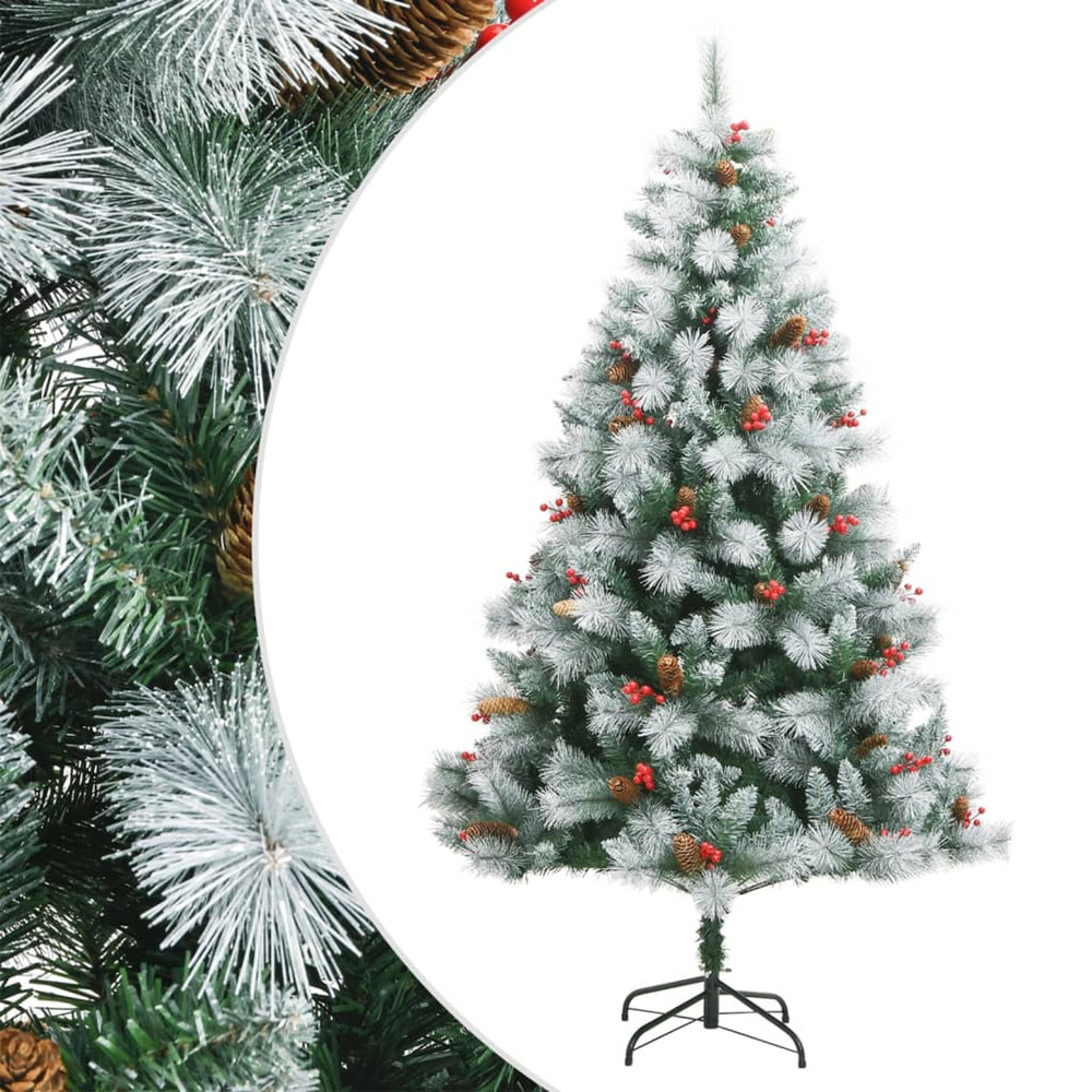 Sapin de noël artificiel avec pommes de pin et baies 240 cm