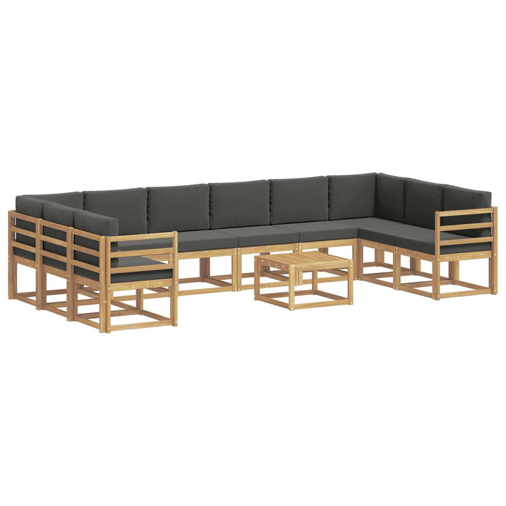 Ensemble de canapés d'extérieur 11 pc blanc et anthracite