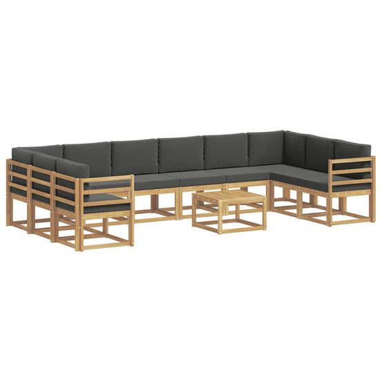 Ensemble de canapés d'extérieur 11 pc blanc et anthracite