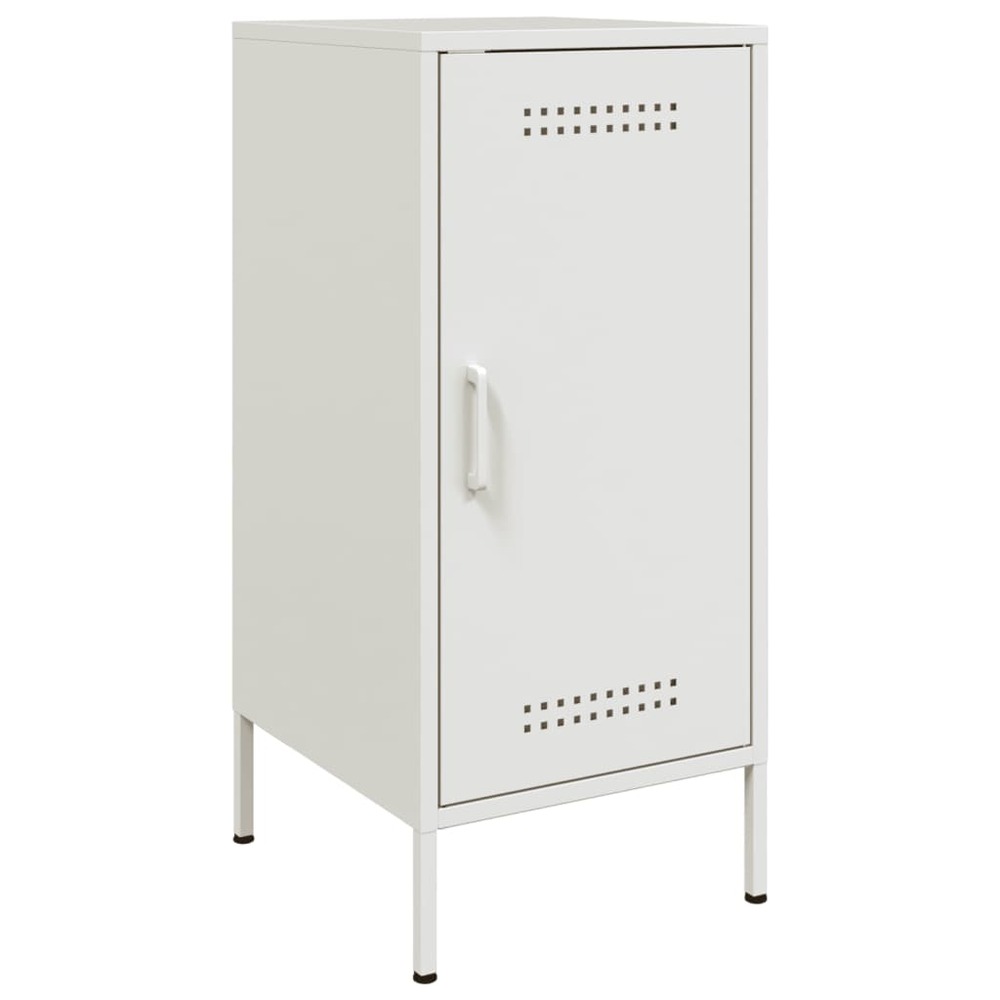 Buffet bahut commode armoire meuble de rangement organisateur cuisine salle de séjour salon 36 x 39 x 79 cm acier blanc 02_00