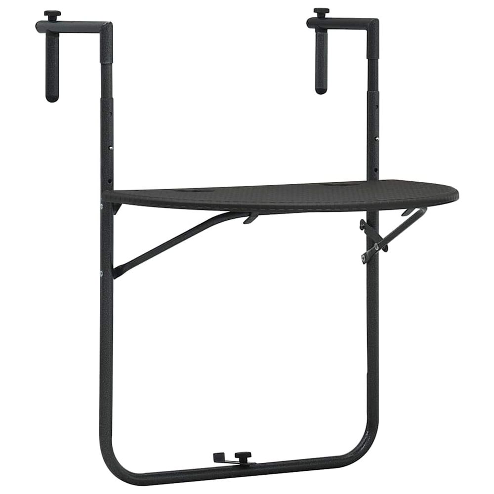 vidaXL Table de balcon Marron 60x64x83,5 cm