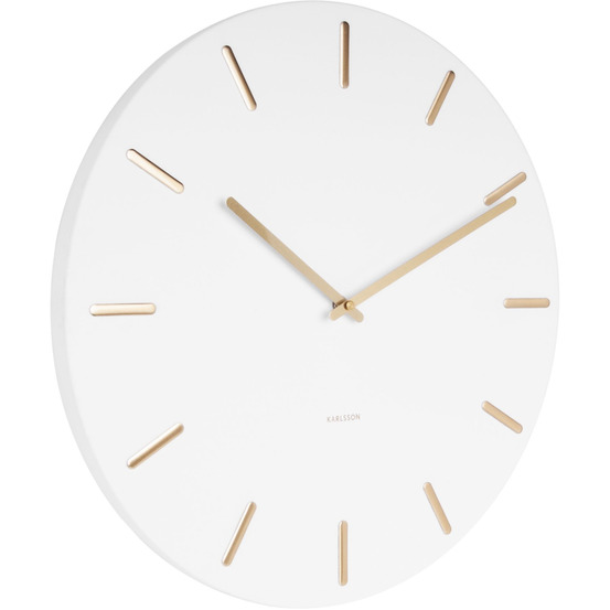 Horloge en métal charme 45 cm blanc