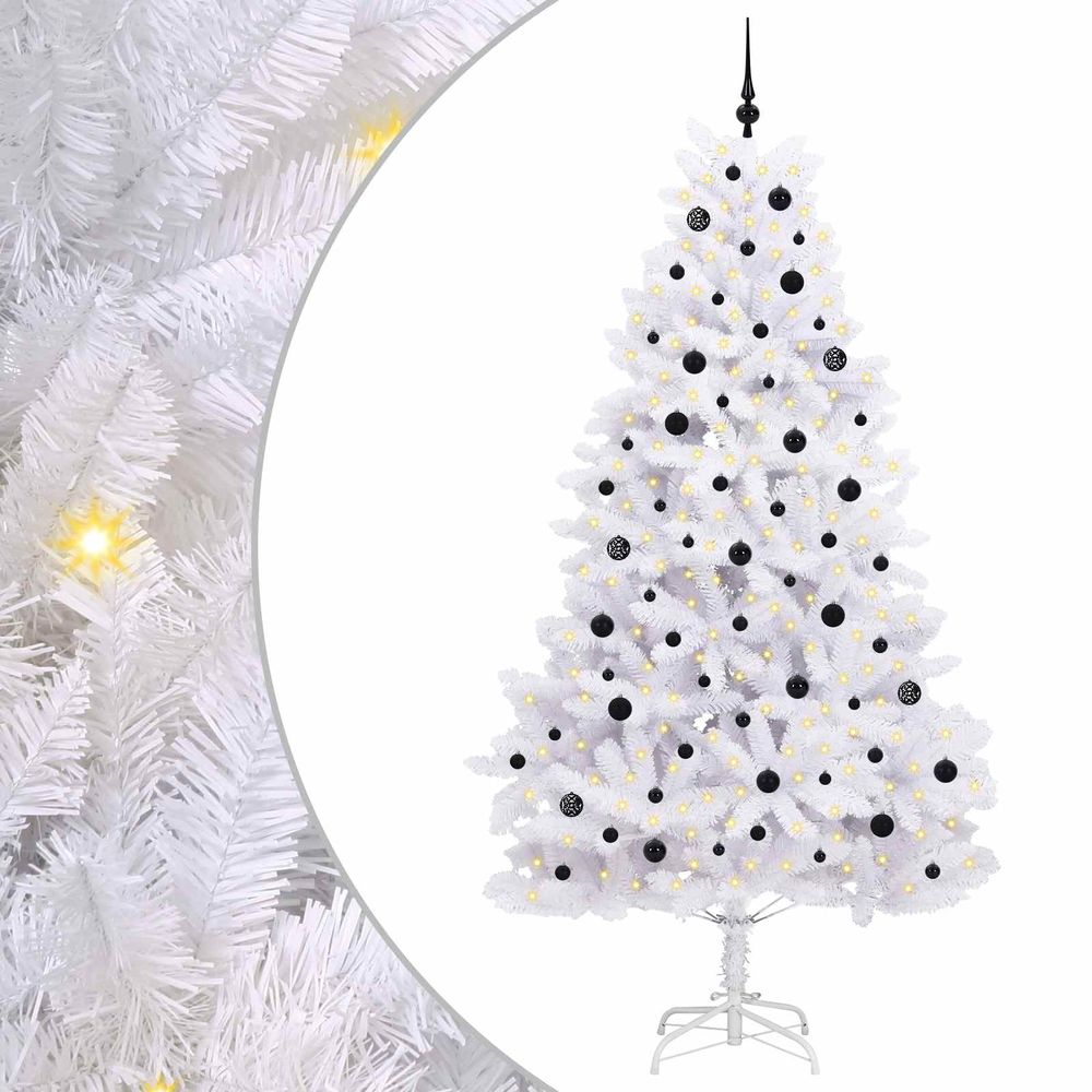 Sapin de noël artificiel à branches articulées blanc 240 cm