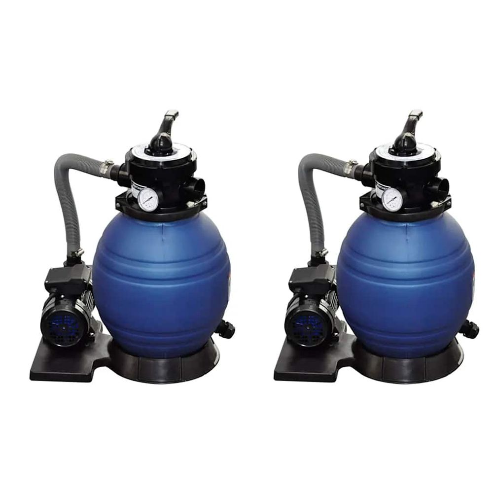 Pompes à filtre à sable 2 pcs 400 w 11000 l/h