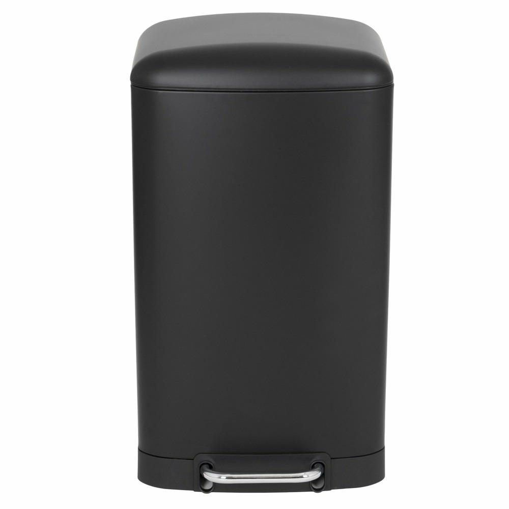 Poubelle de cuisine à pédale greenwich noir acier inoxydable 40l
