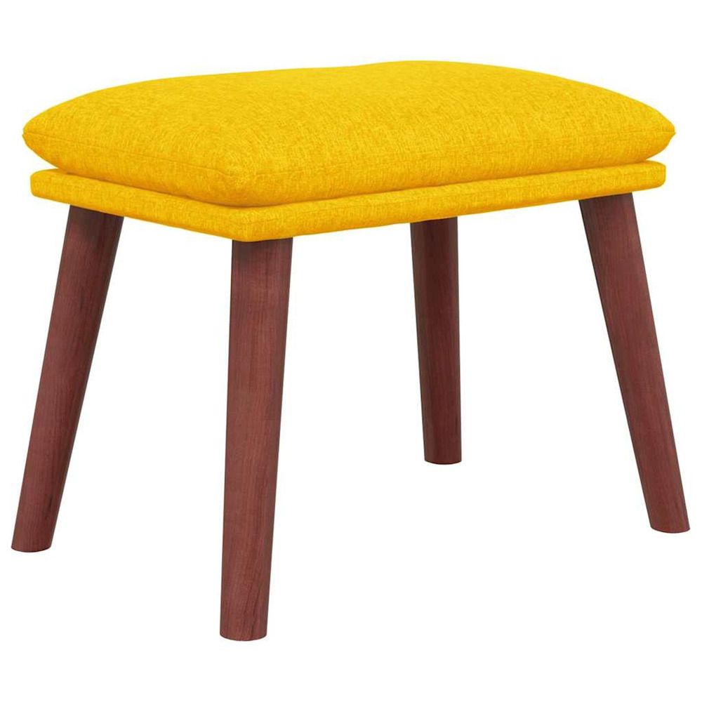 Repose-pied jaune moutarde 45x29,5x35 cm tissu