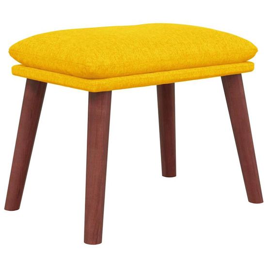 Repose-pied jaune moutarde 45x29,5x35 cm tissu
