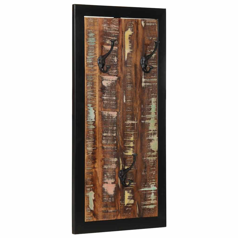 Porte-manteau multicolore 40x2x80 cm bois massif récupération