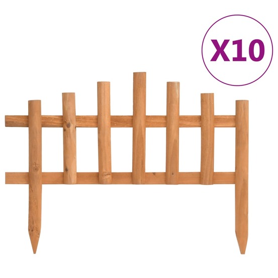 Bordure de jardin 10 pcs bois de sapin 4,4 m