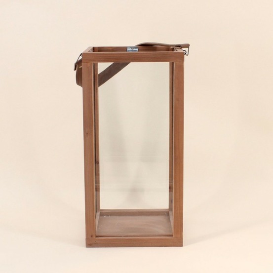 Lanterne en bois avec anse 40cm