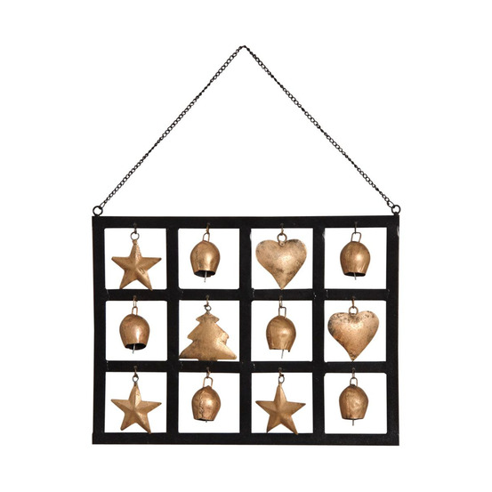 Décoration murale en métal patiné