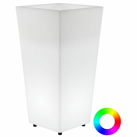 Bac à fleurs luminueux intérieur extérieur melisa 40 cm recharge solaire + élect