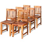 Chaise de salle à manger 6 pcs bois massif de sesham
