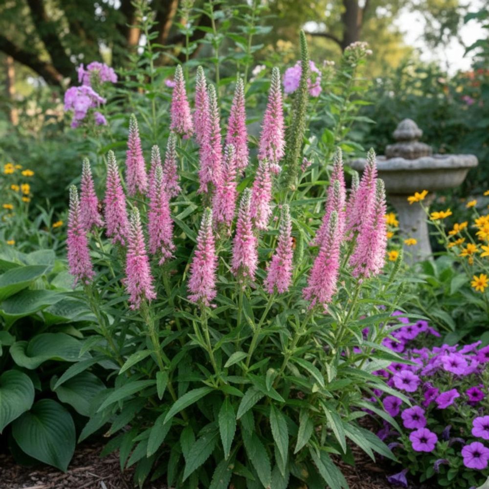 Véronique en épi spicata pink damask lot de 9 godets