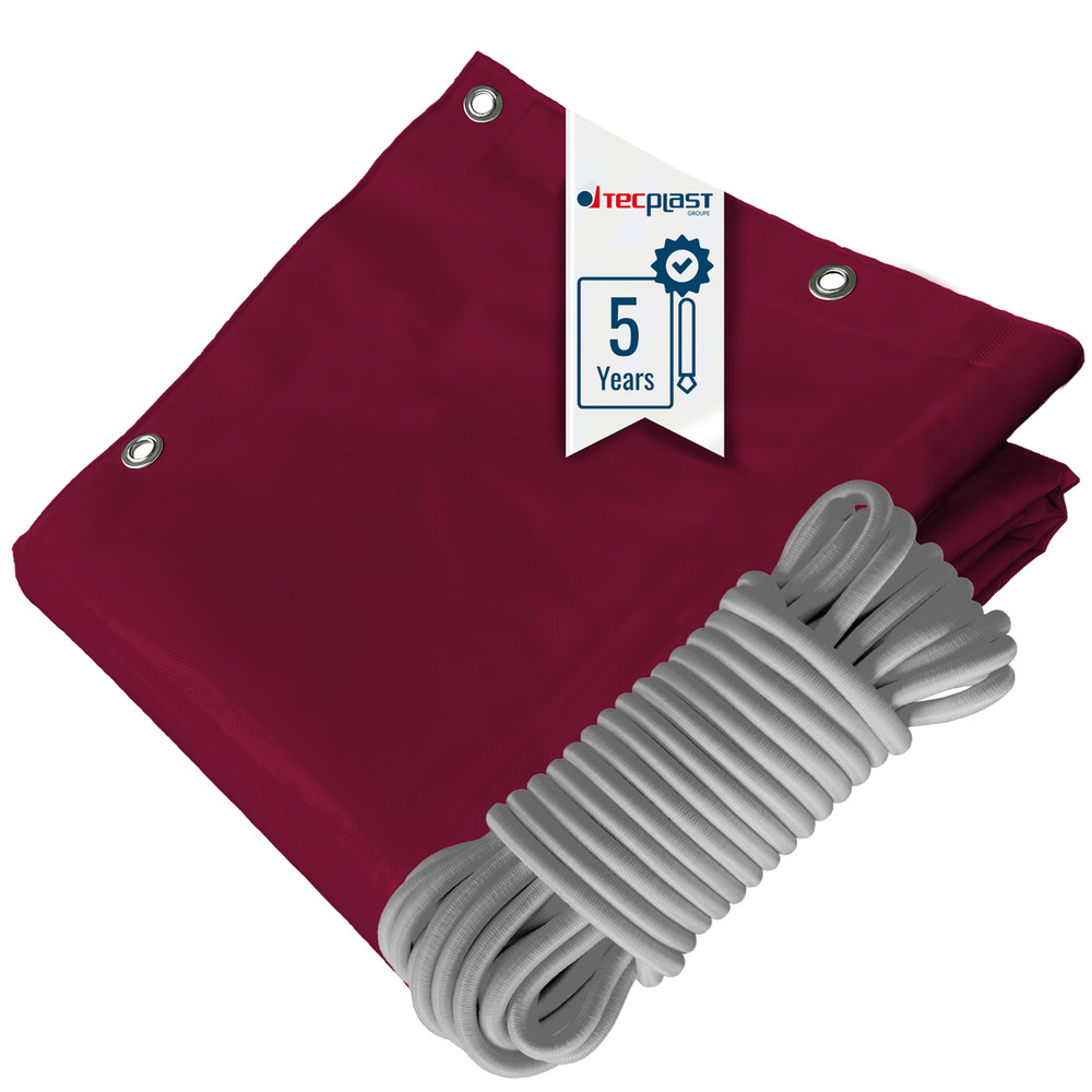 Pack toile pergola rouge bordeaux 3x4 m tecplast lp506pr + sandow gris 20m