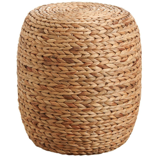 Pouf en jacinthe tressée