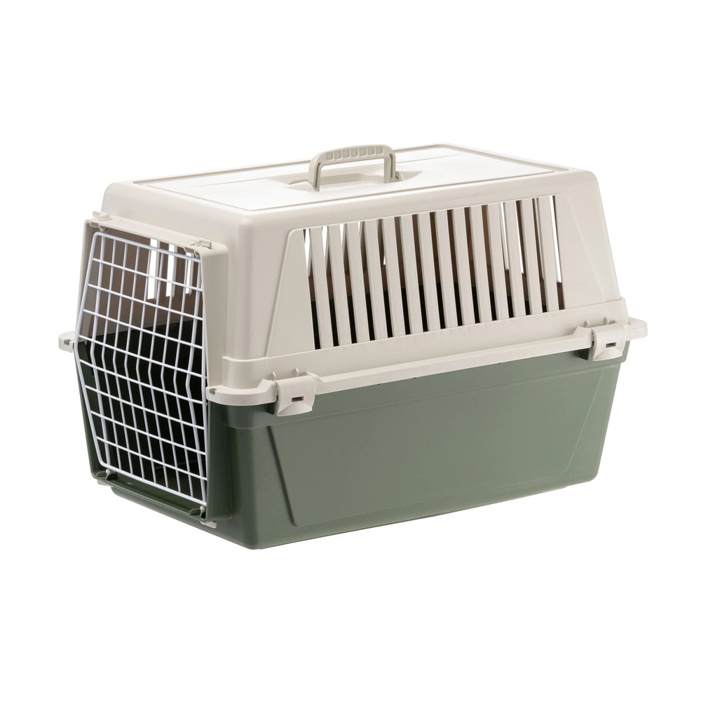 Ferplast caisse de transport chat, cage de transport pour chiens petits moyens et chats jusqu'à 15 kg, porte en fer plastifié,
