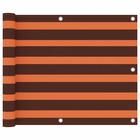 Écran de balcon orange et marron 75x400 cm tissu oxford