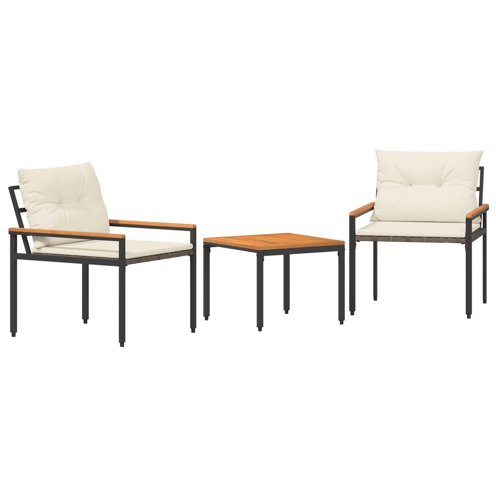 Ensemble de meubles d'extérieur 3 pc 2 place crème blanc