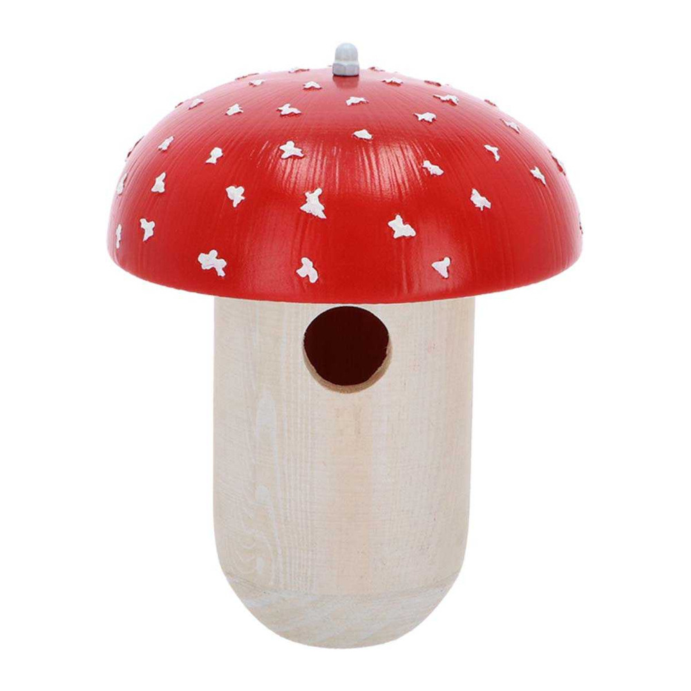 Nichoir en bois amanite