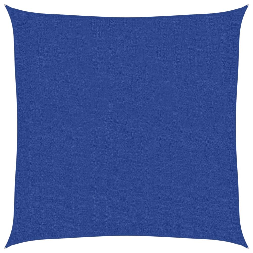 Voile d'ombrage 160 g/m² carré bleu 3,6x3,6 m pehd