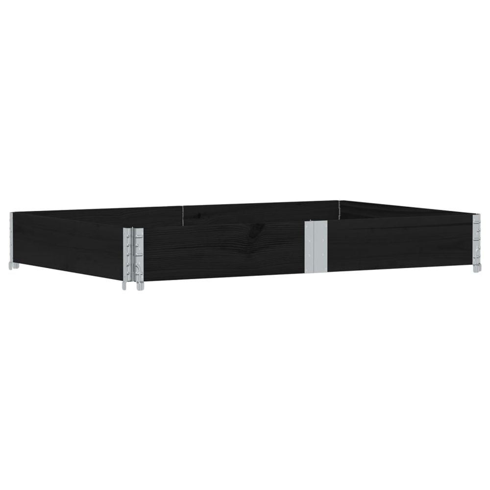Jardinière d'extérieur noir 150x100 cm bois massif de pin