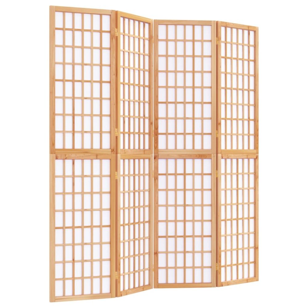 Cloison de séparation pliable 4 panneaux 160x170 cm