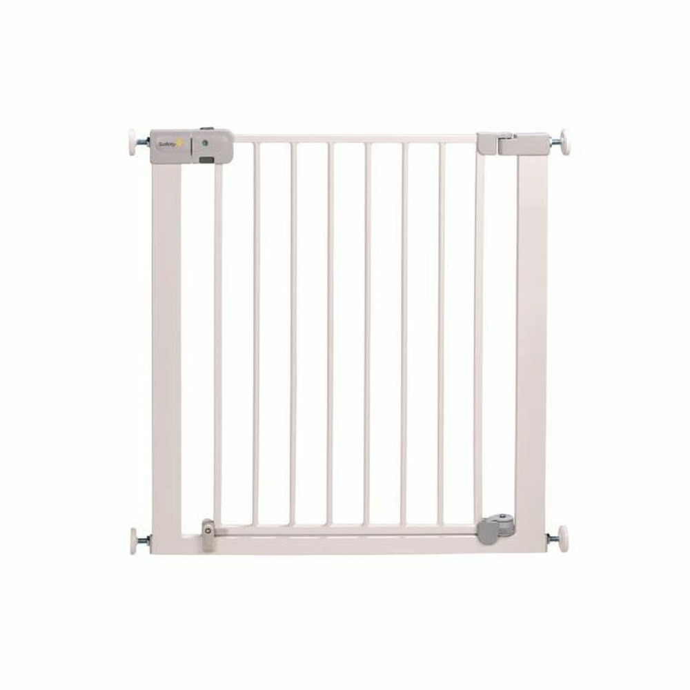 Barrière de sécurité enfant en métal blanc - fermeture auto 73-80 cm