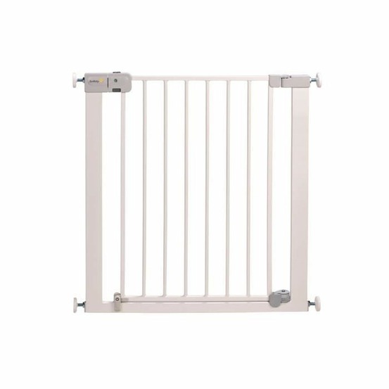 Barrière de sécurité enfant en métal blanc - fermeture auto 73-80 cm