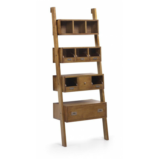 Etagère 2 tiroirs bronze bois-bronze marron - onéline décoration d'autrefois