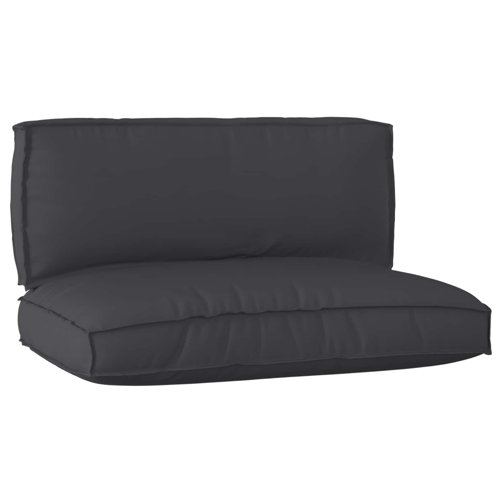 Set de coussins de palette 2 pcs noir tissu oxford