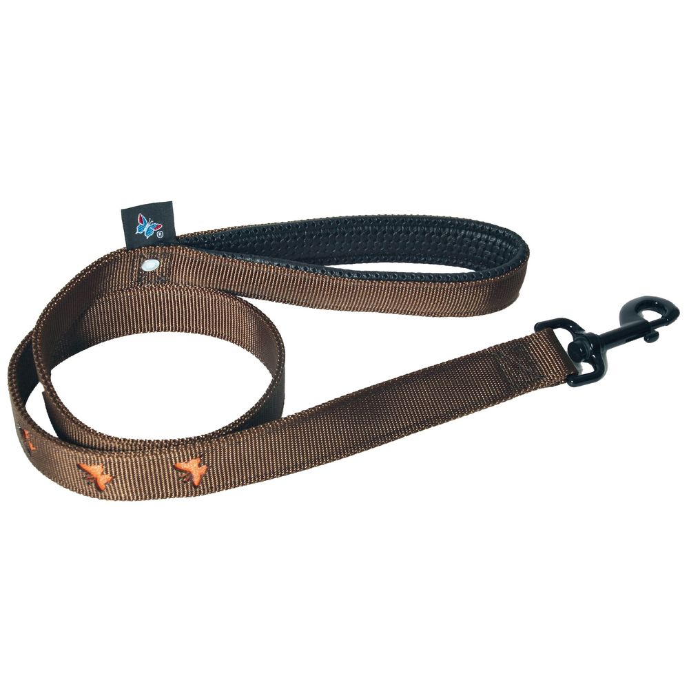 Martin sellier - laisse en nylon pour chiens martin sellier - collection papillon orange