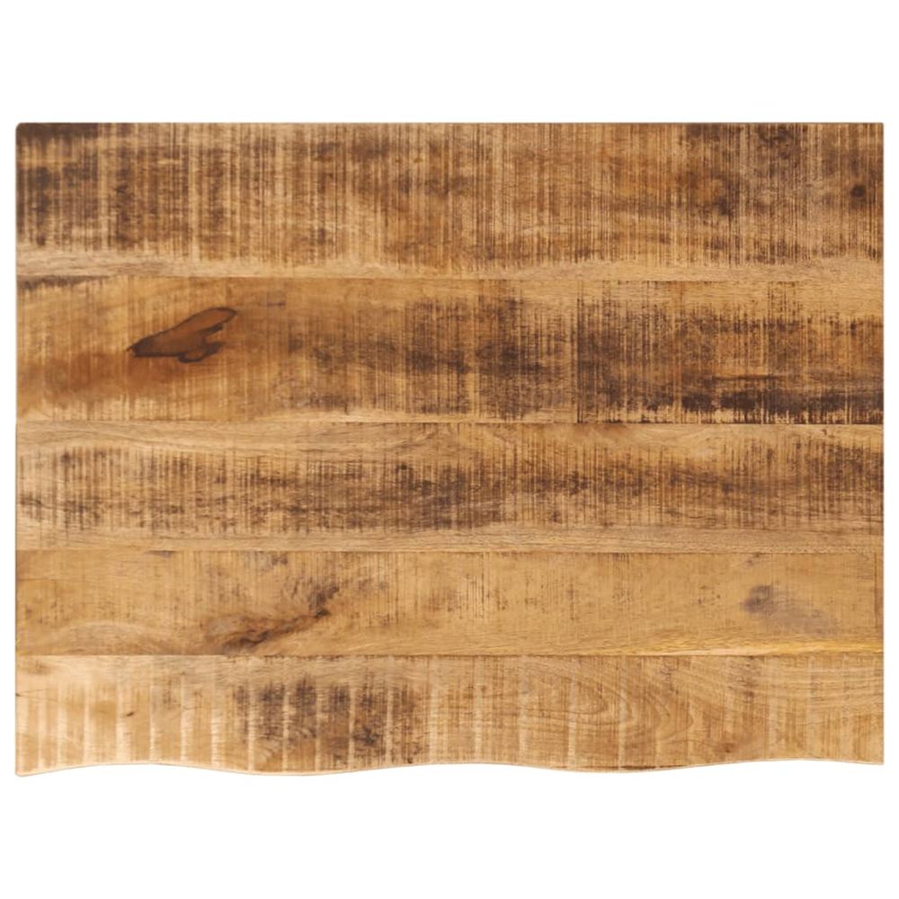 Dessus de table 90x60x3,8 cm bord vif bois massif manguier brut