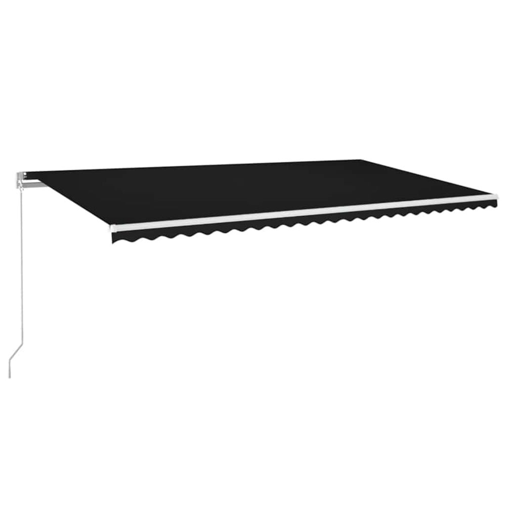 Auvent rétractable anthracite 600 × 300 cm tissu et aluminium