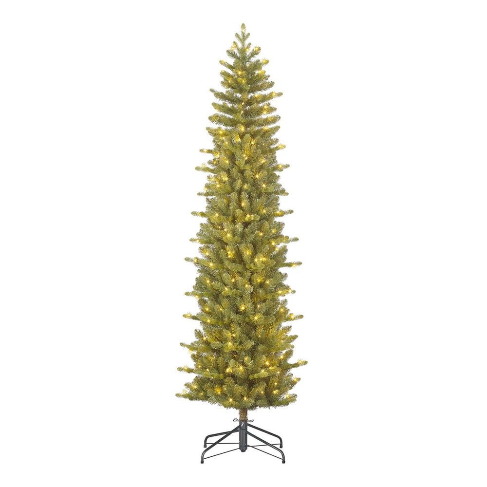 Black box trees harma pilar sapin de noël artificiel éclairé - décoration noël avec 260 led blanc chaud - sapin artificiel led fin