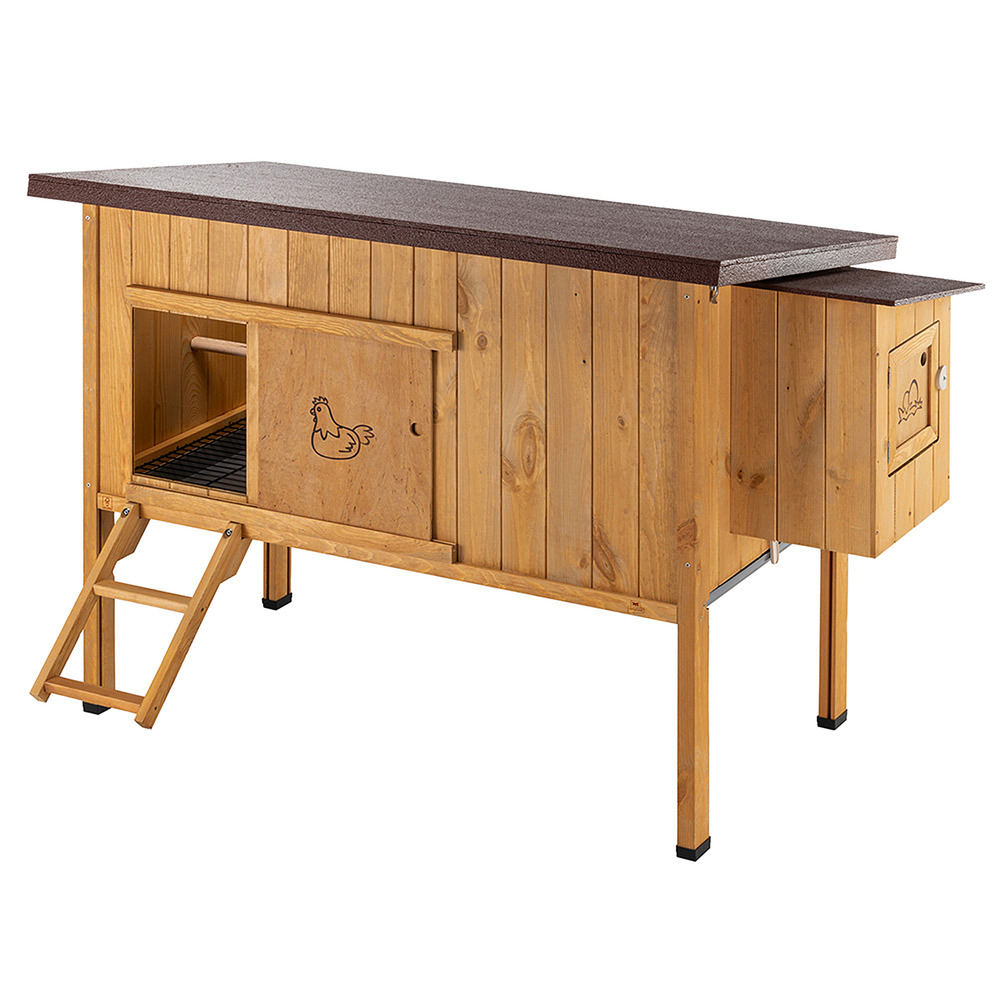 Ferplast poulailler maisonnette pour poules pondeuses hen house 30 d'extérieur, en bois fsc, pour environ 6 poules, accessoires