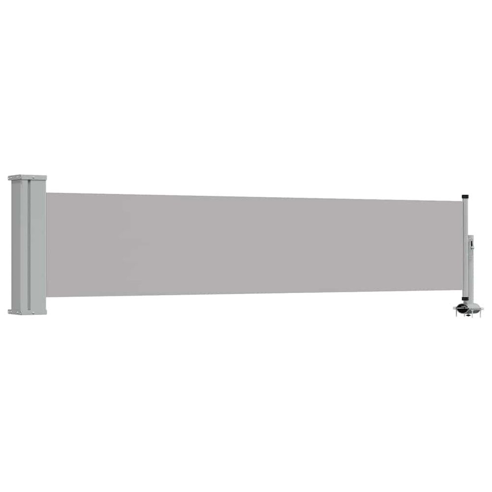 Auvent latéral rétractable de patio 60x300 cm gris