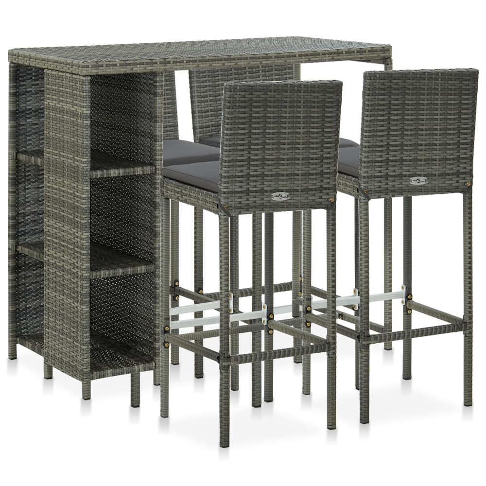 Meuble de bar de jardin 5 pcs et