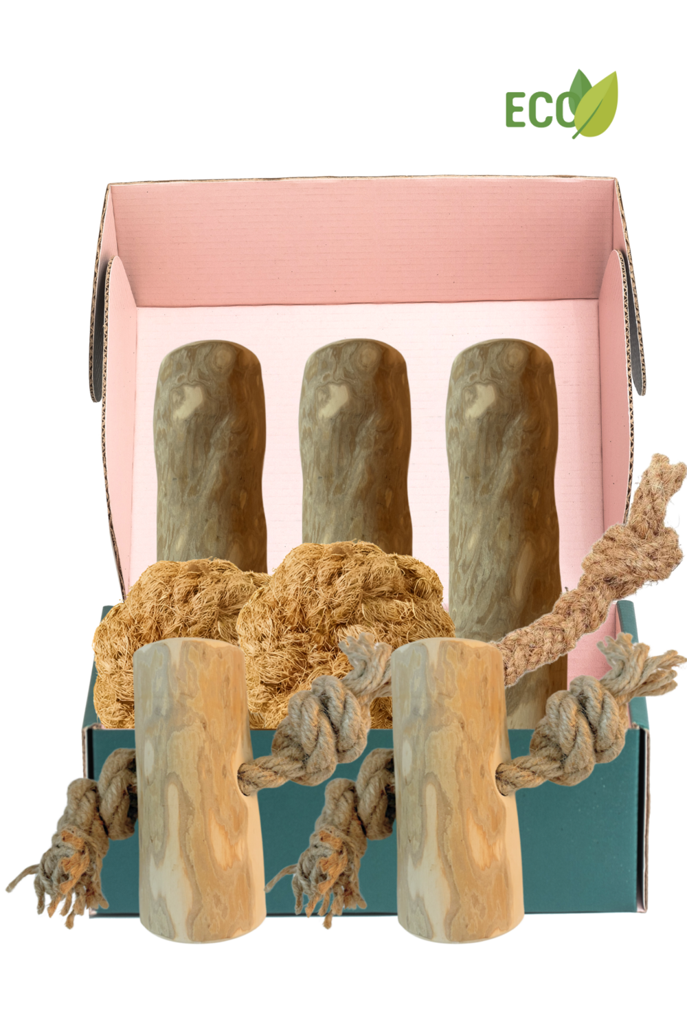 Pack deluxe chien jouets pour chiens – mâcher et jouer naturellement taille xxl