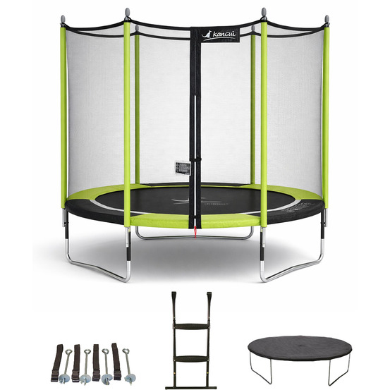 Trampoline ø 250 cm + filet + échelle + bâche + kit d'ancrage - jumpi 250
