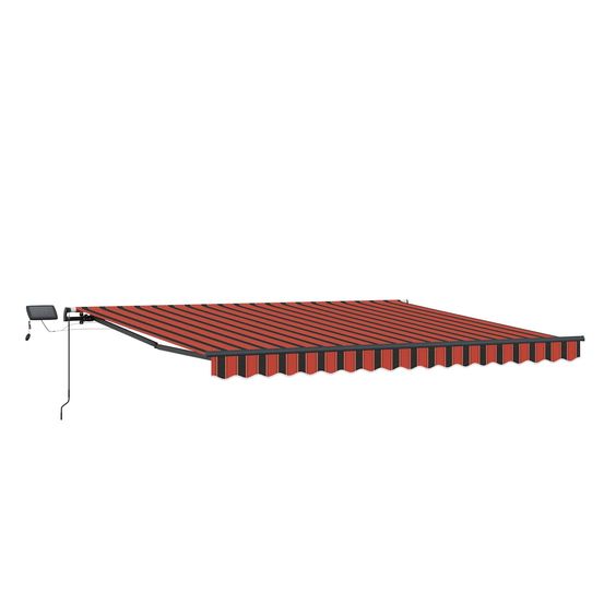 Auvent rétractable orange et marron 450 × 350 cm