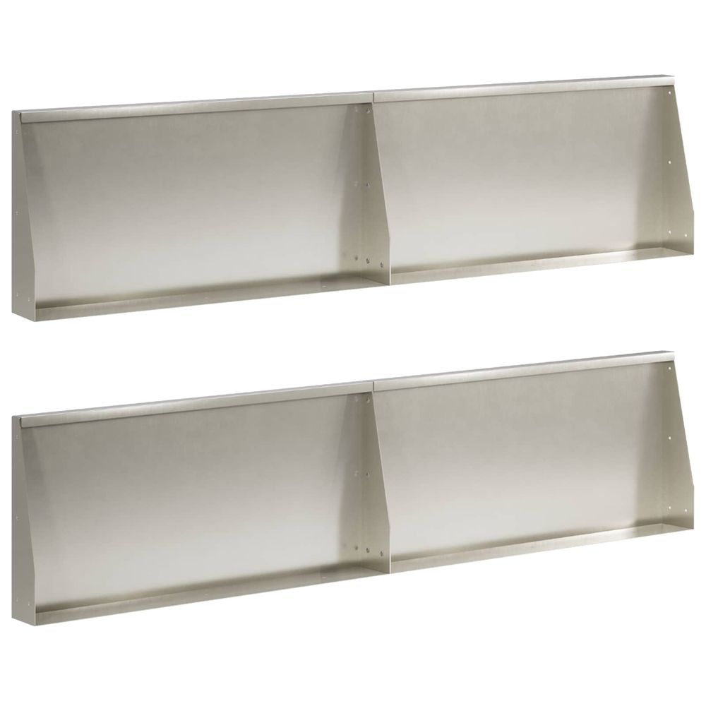 Mur de soutènement 4 pc 80 x 12 x 30 cm acier inoxydable